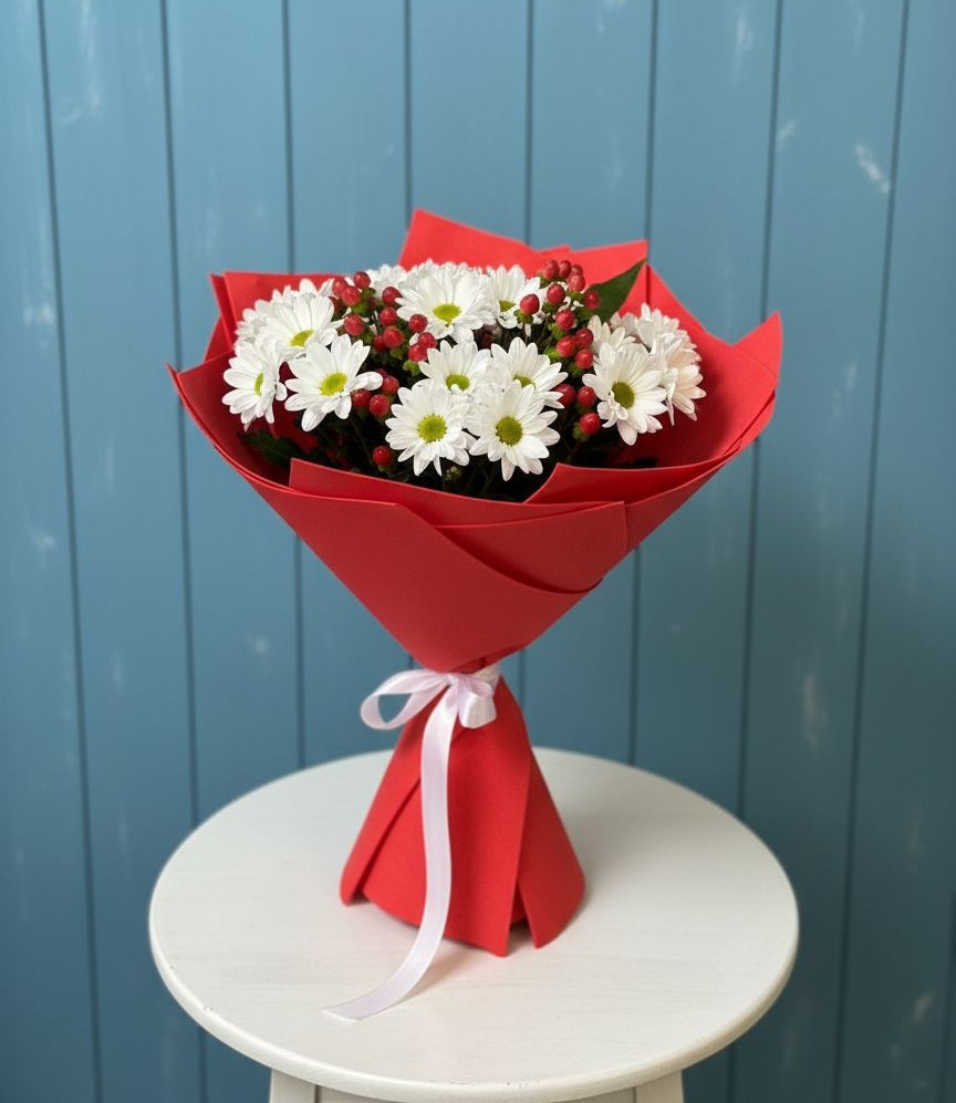 Букет цветов из: Хризантемы в Высокогорном