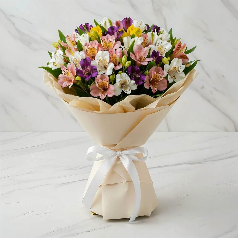 Букет цветов из: Альстромерии в Высокогорном