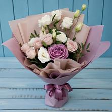 Букет цветов из:  Розы и Лизиантусы в Высокогорном