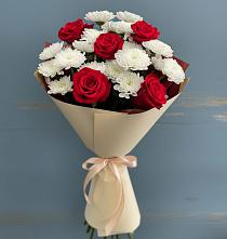 Букет цветов из:  Розы и Хризантемы в Высокогорном