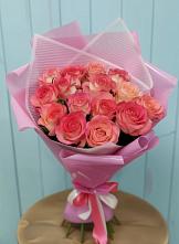 Букет 15 Розовых роз Равель в Высокогорном