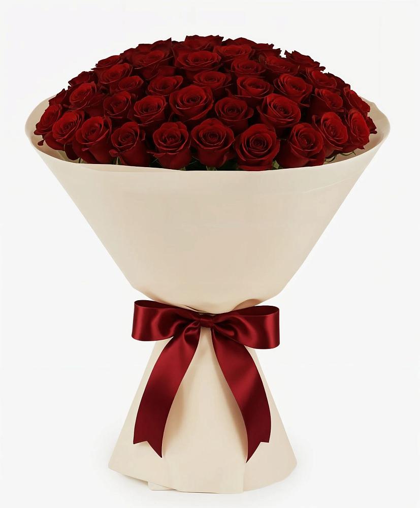 Букет 101 Бордовая роза Блэк Бакарра в Высокогорном