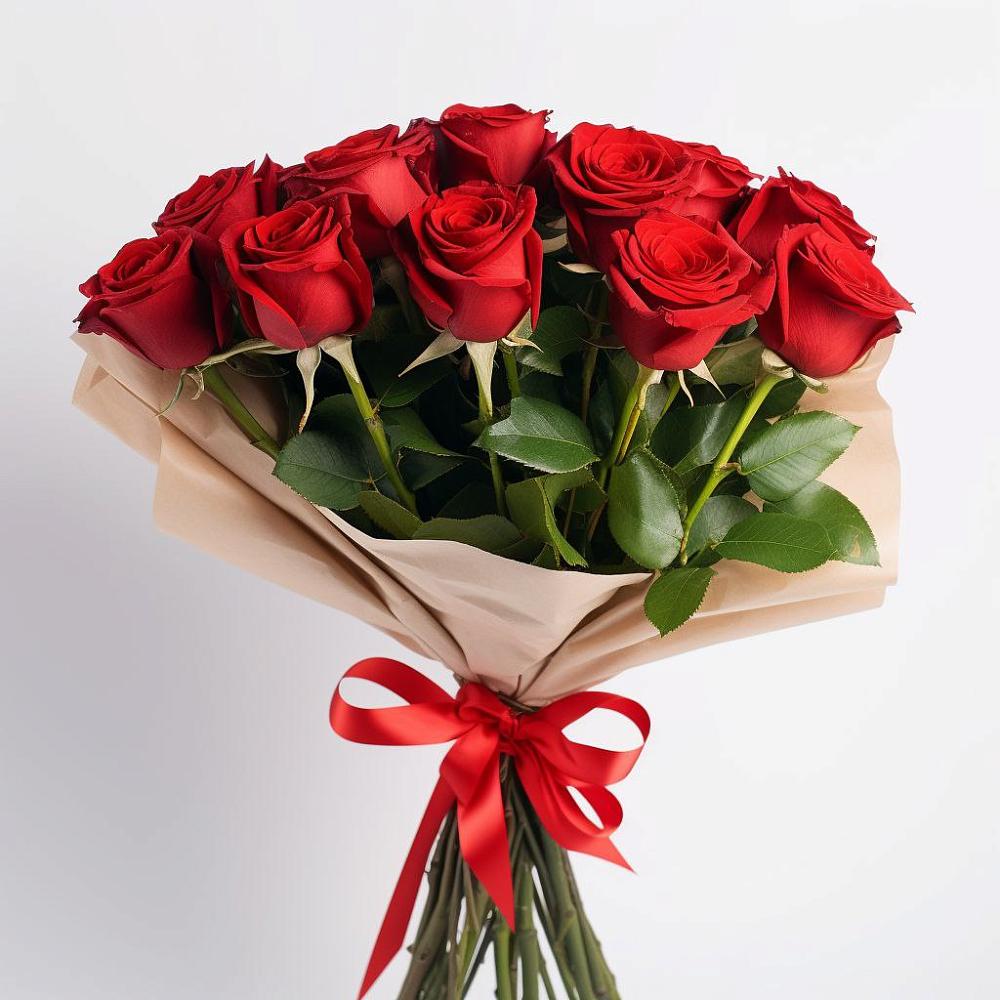 Букет 11 Красных роз Эдлесс Лав в Высокогорном